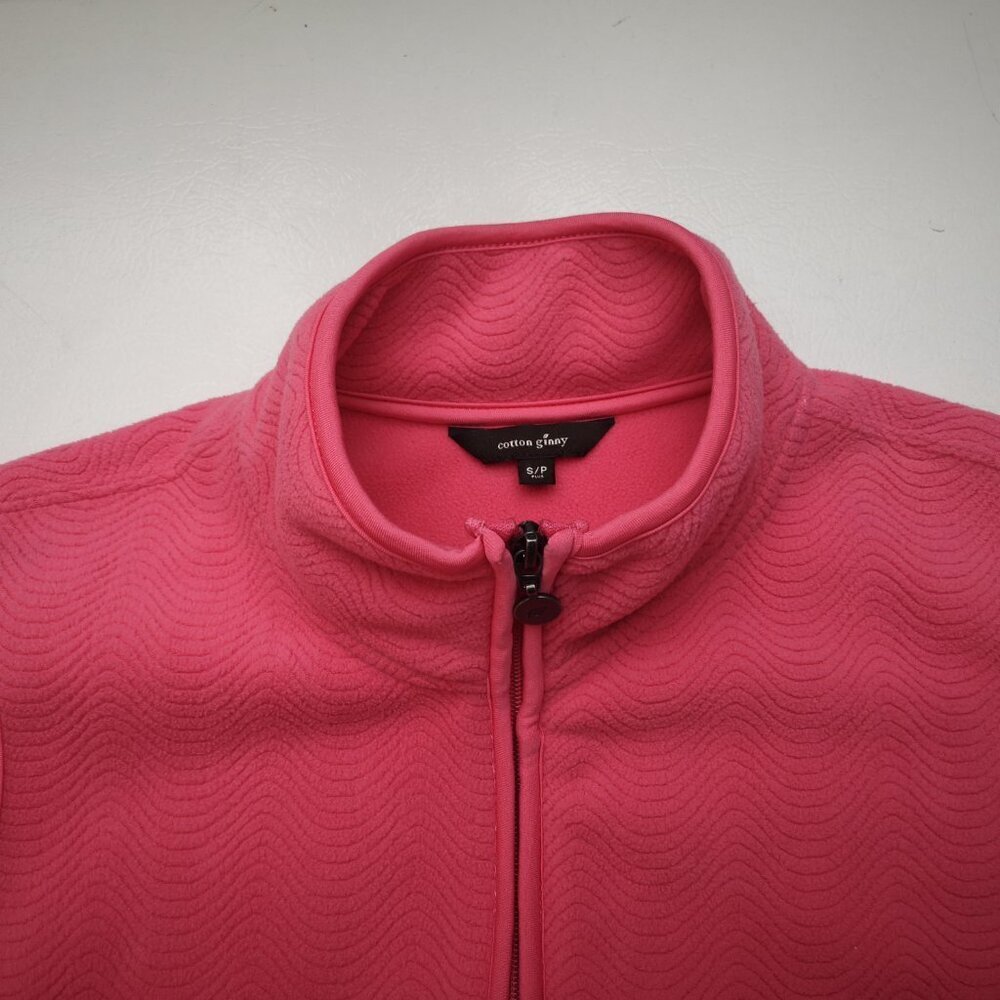 Cotton Ginny Ladies Size Small Plus (1X US Sizing) Pink Full Zip Fleece Vest - Picture 5 of 10